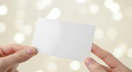 Obraz premium Elegant Blank Business Card Mockup Perfect for Branding and Design Presentations