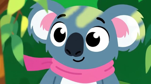 Adorable Koala in the Eucalyptus Forest