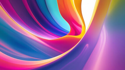 Colorful abstract background with flowing lines and smooth waves