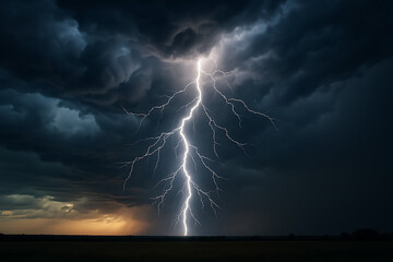 lightning in the sky