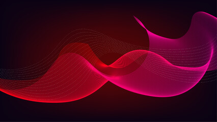 Abstract motion wave red and pink gradient line background