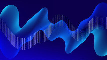 Abstract motion wave blue and cyan gradient line background