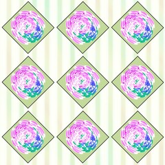 seamless pattern with pink flowers