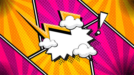 colorful comic background design template