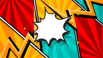 Comic pop art colorful background template