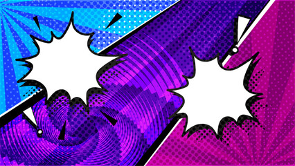Comic pop art colorful background template