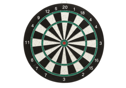 Isolated Traditional Dartboard Accurate Target Game Setup