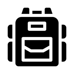 Backpack glyph icon