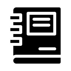 Notebook glyph icon