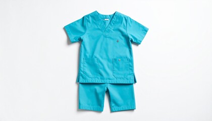 Bright Teal Medical Scrubs Set for Wellness and Healthcare Professionals.