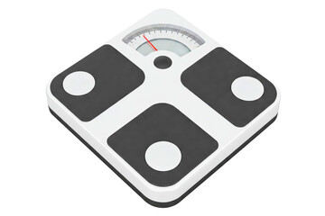 Fototapeta premium Analog bathroom scale for weight measurement isolated on a transparent background