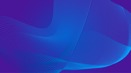 Abstract background with wavy lines blue color