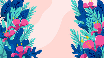 Illustration abstract colorful floral background