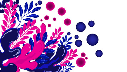 Illustration abstract colorful floral background
