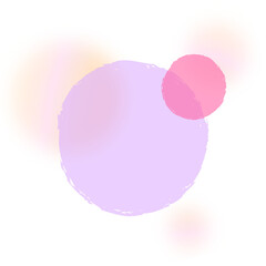 円　イラスト　ピンク