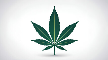 Cannabis (marijuana) hemp leaf flat icon for apps and websites