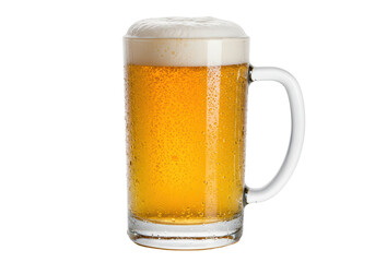 Isolated Mug of Frothy Beer