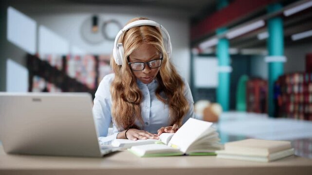 College Student Studying Online With Laptop