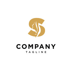 Letter S Woman Logo Icon Vector