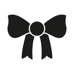 Bow Tie Solid Icon. Fashion Accessory, Decoration, And Gift Wrapping Silhouette Symbol. Elegant Design Element. Isolated Vector Illustration