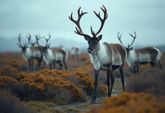 Close up of grassland deer scenery - Powered by Adobe