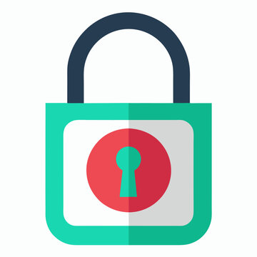 HTTPS Lock Vector Illustration | Generative AI and Linocut Silhouette Design