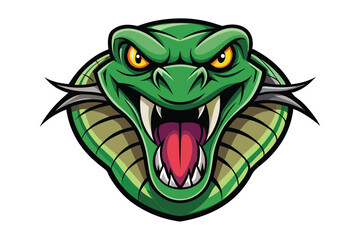 Obraz premium Snake head mascot logo vector elements, snake cartoon face clipart illustration.