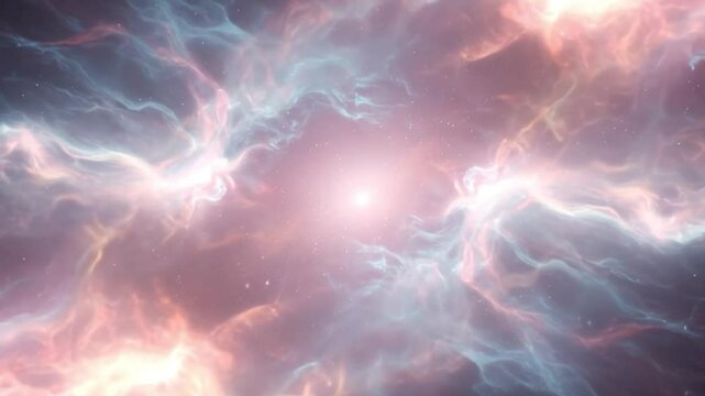 Colorful cosmic nebulae animation