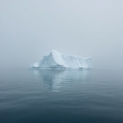 Solitary iceberg in a misty sea (1)