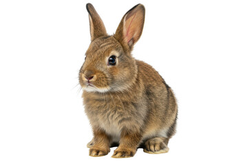 Obraz premium Isolated Adorable Brown Bunny Rabbit Portrait