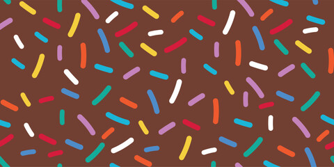 Colorful Sweet Sprinkle Donut Texture with Seamless Candy Background Featuring Tiny Rainbow Sugar Vermicelli and Dessert Glaze for Creative Fun Confectionery Design and Decoration