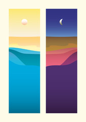 Diptych Day and Night Artwork