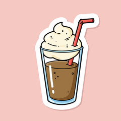 A handy bag for going to the beach or shopping. Doodle flat clipart. All objects are repainted.