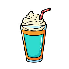 A handy bag for going to the beach or shopping. Doodle flat clipart. All objects are repainted.