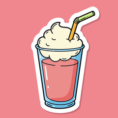 A handy bag for going to the beach or shopping. Doodle flat clipart. All objects are repainted.