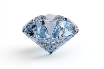 Light-blue diamond, faceted, isolated