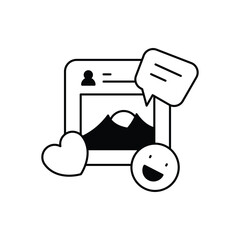 Social Media Post Vector icon