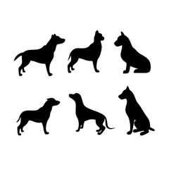 silhouettes of dogs