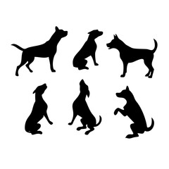dog silhouette vector