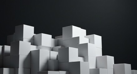Monochromatic Cube Formation Against Dark Background