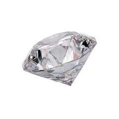 Gleaming Diamond Facets Catch the Light Brilliance