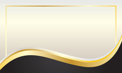 Black gold abstract wave for business or certificate background