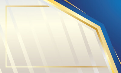 Obraz premium Blue gold abstract geometric for business or certificate background