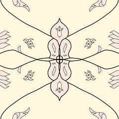 abstract background with butterflies pattern seamless art