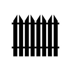 Fence icon. Fence vector icon in line design for web design, logo and mobile app. Symbol of Fence on white background. Vector illustration.