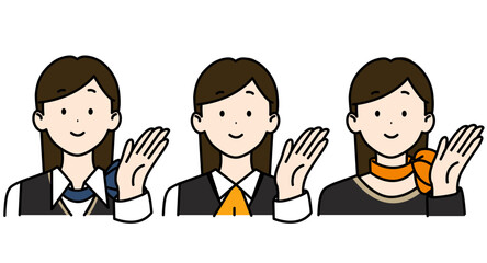 受付の女性2_こちら