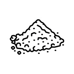 cement black line icon for digital and print projects. Building materials.