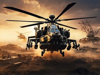 "Futuristic Military Drone Hovering on Snowy Mountain Cliff in Arctic Terrain"