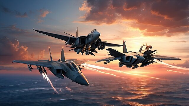 military jet fighter - Powered by Adobe