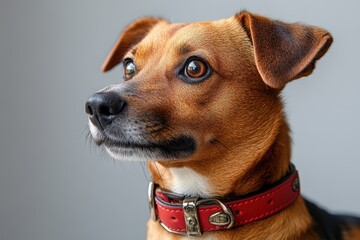 Dog with Red Collar